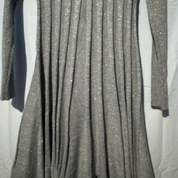 Calvin Klein Silver Knit long Sleeve Turtleneck Sweater Dress Size XL - Picture 3 of 6
